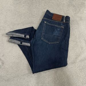 Gustin Jeans Mens 34x29 Blue Selvedge Skinny Fit Raw Denim Casual California*